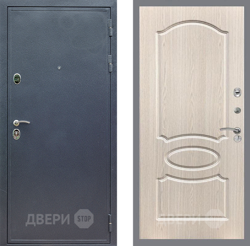 Входная металлическая Дверь Стоп СИЛЬВЕР ФЛ-128 Беленый дуб в Электрогорске
