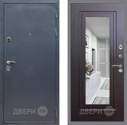 Входная металлическая Дверь Стоп СИЛЬВЕР Зеркало ФЛ-120 Венге в Электрогорске