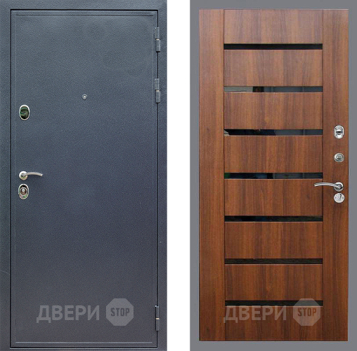 Входная металлическая Дверь Стоп СИЛЬВЕР СБ-14 Орех бренди в Электрогорске