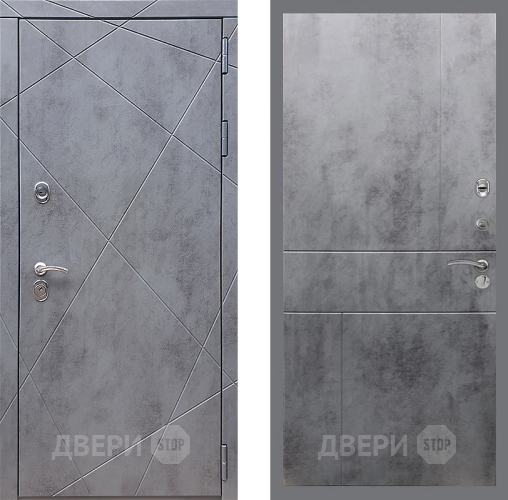 Входная металлическая Дверь Стоп Лучи ФЛ-290 Бетон темный в Электрогорске