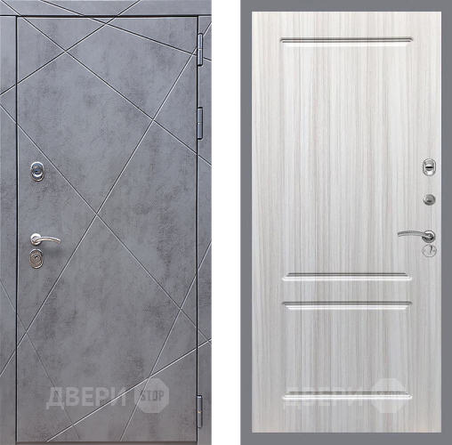 Входная металлическая Дверь Стоп Лучи ФЛ-117 Сандал белый в Электрогорске