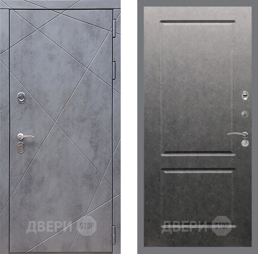 Дверь Стоп Лучи ФЛ-117 Штукатурка графит в Электрогорске