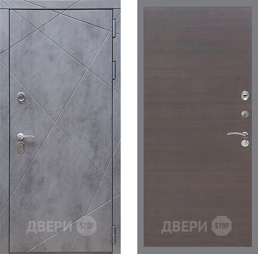 Входная металлическая Дверь Стоп Лучи Гладкая венге поперечный в Электрогорске