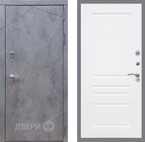 Входная металлическая Дверь Стоп Лучи ФЛ-243 Силк Сноу в Электрогорске