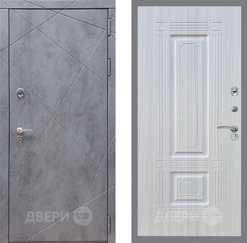 Входная металлическая Дверь Стоп Лучи ФЛ-2 Сандал белый в Электрогорске