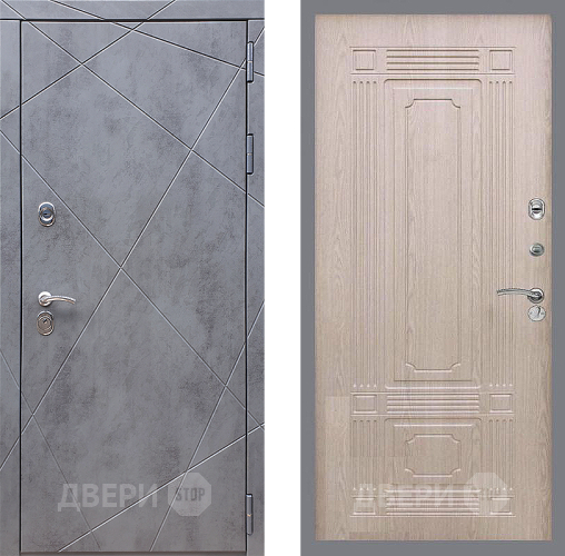 Входная металлическая Дверь Стоп Лучи ФЛ-2 Беленый дуб в Электрогорске