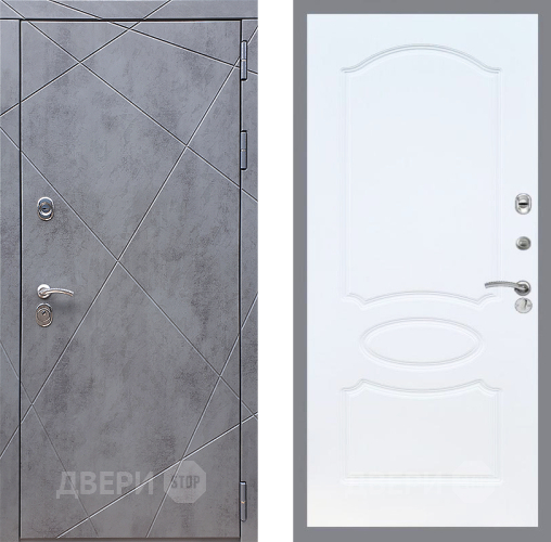 Входная металлическая Дверь Стоп Лучи ФЛ-128 Белый ясень в Электрогорске
