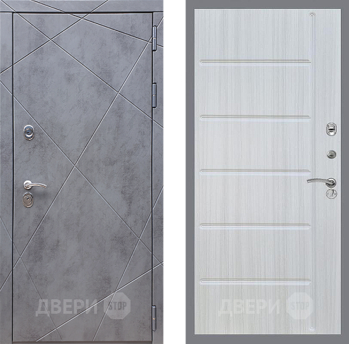 Входная металлическая Дверь Стоп Лучи ФЛ-102 Сандал белый в Электрогорске