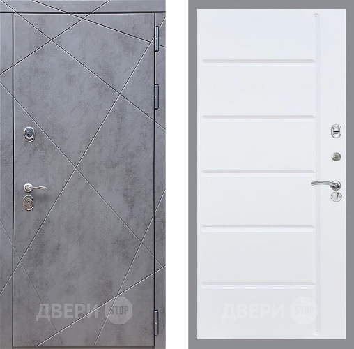 Входная металлическая Дверь Стоп Лучи ФЛ-102 Белый ясень в Электрогорске