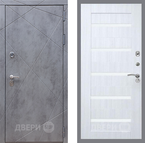 Входная металлическая Дверь Стоп Лучи СБ-14 Сандал белый в Электрогорске
