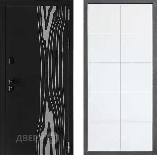 Входная металлическая Дверь Дверной континент ДК-12 ФЛ-Кватро Белое дерево в Электрогорске