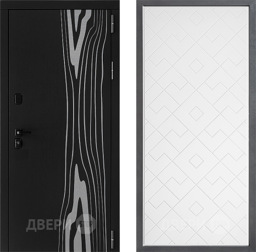 Входная металлическая Дверь Дверной континент ДК-12 ФЛ-Тиффани Белый софт в Электрогорске