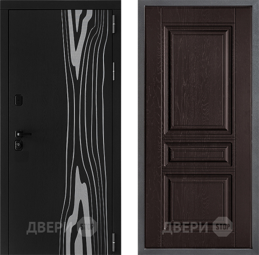 Входная металлическая Дверь Дверной континент ДК-12 ФЛ-243 Дуб шоколадный в Электрогорске