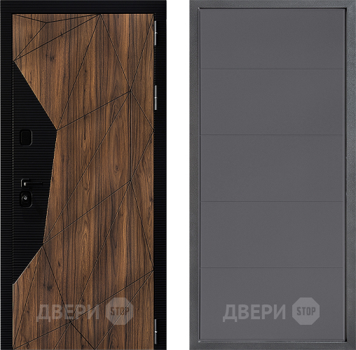Входная металлическая Дверь Дверной континент ДК-11 ФЛ-649 Графит софт в Электрогорске
