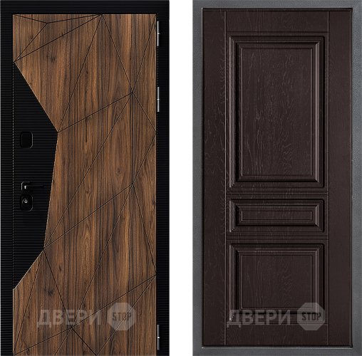 Входная металлическая Дверь Дверной континент ДК-11 ФЛ-243 Дуб шоколадный в Электрогорске