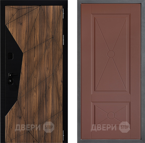 Входная металлическая Дверь Дверной континент ДК-11 ФЛ-617 Ясень шоколадный в Электрогорске