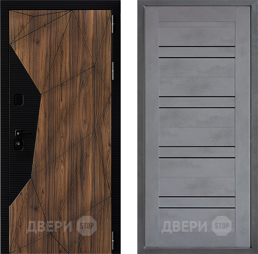 Входная металлическая Дверь Дверной континент ДК-11 ФЛ-49 Бетон серый в Электрогорске
