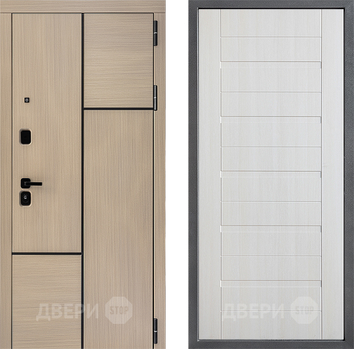 Входная металлическая Дверь Дверной континент ДК-14 ФЛ-70 Лиственница белая в Электрогорске
