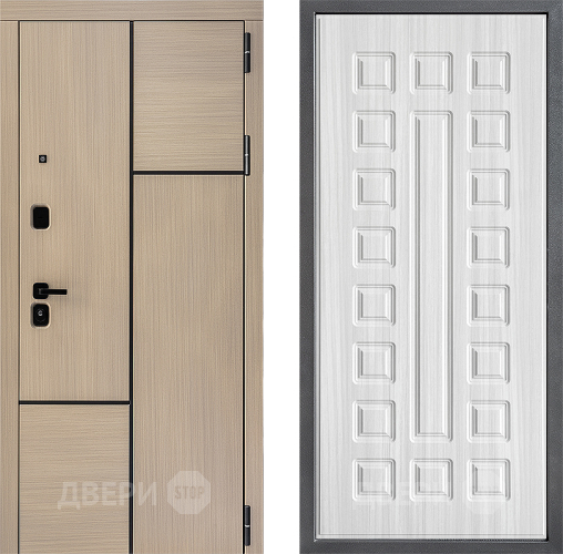 Входная металлическая Дверь Дверной континент ДК-14 ФЛ-183 Сандал белый в Электрогорске