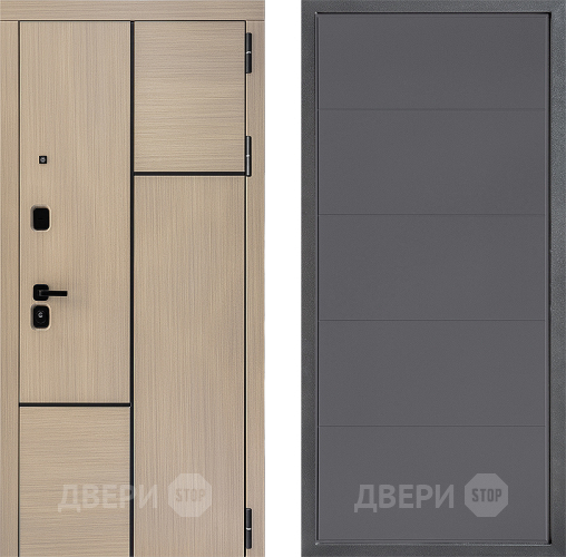 Входная металлическая Дверь Дверной континент ДК-14 ФЛ-649 Графит софт в Электрогорске