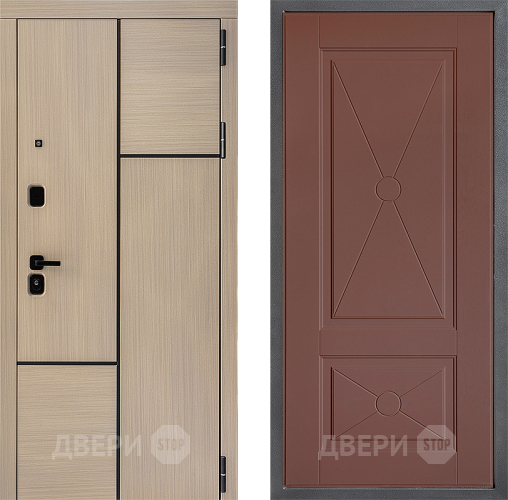 Входная металлическая Дверь Дверной континент ДК-14 ФЛ-617 Ясень шоколадный в Электрогорске
