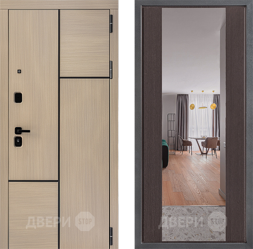 Входная металлическая Дверь Дверной континент ДК-14 ФЛЗ-1 Зеркало Венге в Электрогорске