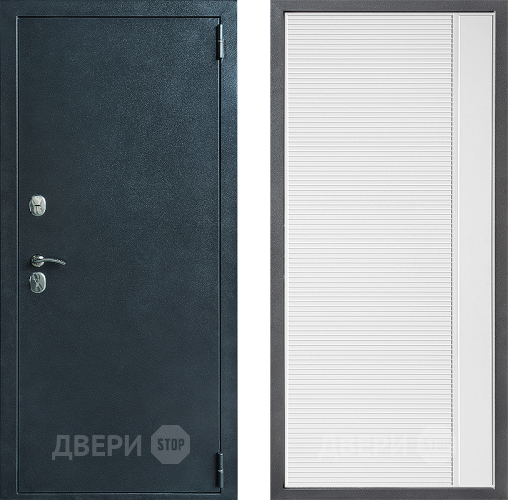 Входная металлическая Дверь Дверной континент ДК-70 Дизайн ФЛ-757 Белое Стекло Софт милк в Электрогорске