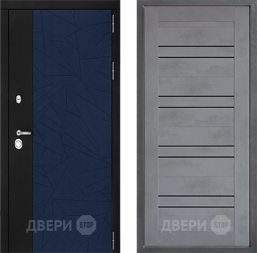 Входная металлическая Дверь Дверной континент ДК-9 ФЛ-49 Бетон серый в Электрогорске
