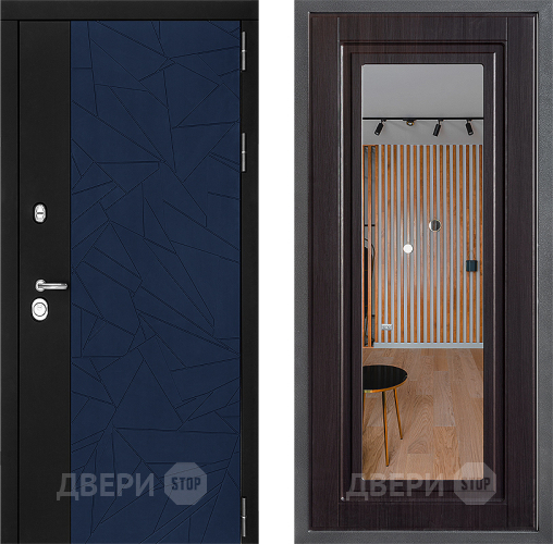 Входная металлическая Дверь Дверной континент ДК-9 ФЛЗ Зеркало Венге в Электрогорске