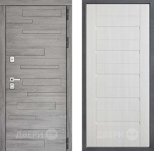 Входная металлическая Дверь Дверной континент ДК-10 ФЛ-70 Лиственница белая в Электрогорске