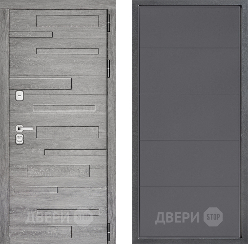 Входная металлическая Дверь Дверной континент ДК-10 ФЛ-649 Графит софт в Электрогорске