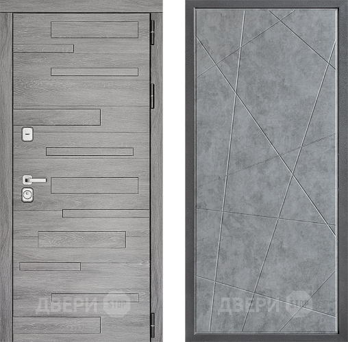 Входная металлическая Дверь Дверной континент ДК-10 ФЛ-655 Бетон серый в Электрогорске