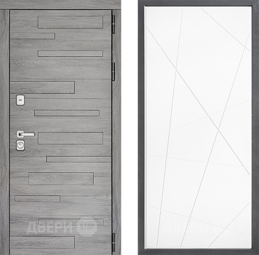 Входная металлическая Дверь Дверной континент ДК-10 ФЛ-655 Белый софт в Электрогорске