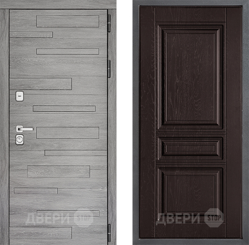 Входная металлическая Дверь Дверной континент ДК-10 ФЛ-243 Дуб шоколадный в Электрогорске