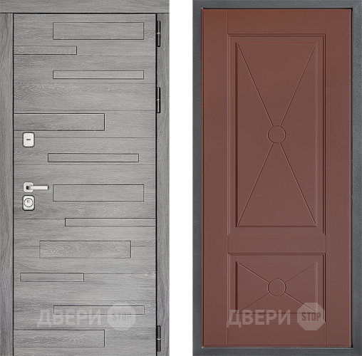 Входная металлическая Дверь Дверной континент ДК-10 ФЛ-617 Ясень шоколадный в Электрогорске