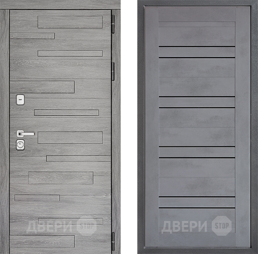 Входная металлическая Дверь Дверной континент ДК-10 ФЛ-49 Бетон серый в Электрогорске