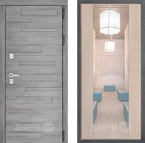 Дверь Дверной континент ДК-10 ФЛЗ-1 Зеркало Капучино в Электрогорске