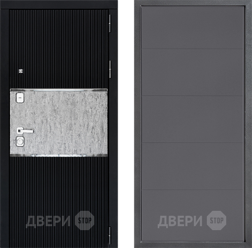 Входная металлическая Дверь Дверной континент ДК-13 ФЛ-649 Графит софт в Электрогорске
