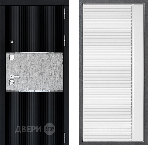 Входная металлическая Дверь Дверной континент ДК-13 ФЛ-757 Белое Стекло Софт милк в Электрогорске