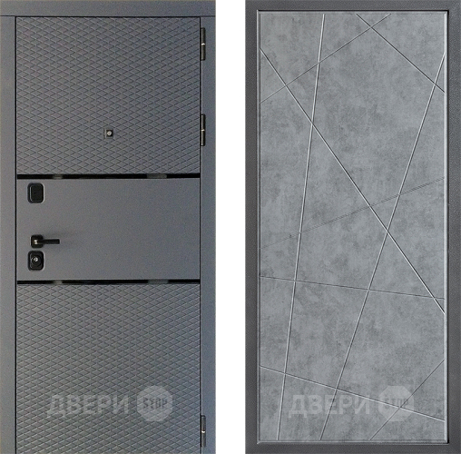 Дверь Дверной континент Диамант Дизайн ФЛ-655 Бетон серый в Электрогорске
