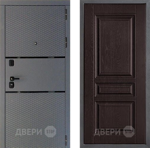 Входная металлическая Дверь Дверной континент Диамант Дизайн ФЛ-243 Дуб шоколадный в Электрогорске