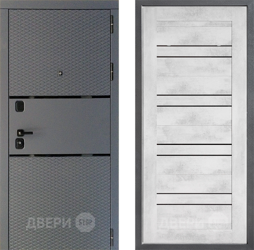 Входная металлическая Дверь Дверной континент Диамант Дизайн ФЛ-49 Бетон снежный в Электрогорске