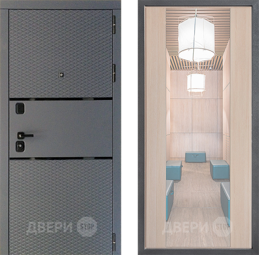 Дверь Дверной континент Диамант Дизайн ФЛЗ-1 Зеркало Капучино в Электрогорске