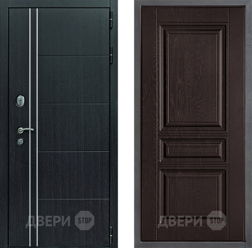 Входная металлическая Дверь Дверной континент Теплолюкс Дизайн ФЛ-243 Дуб шоколадный в Электрогорске