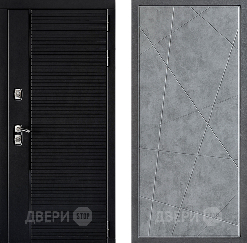 Входная металлическая Дверь Дверной континент ДК-1 ФЛ-655 Бетон серый в Электрогорске