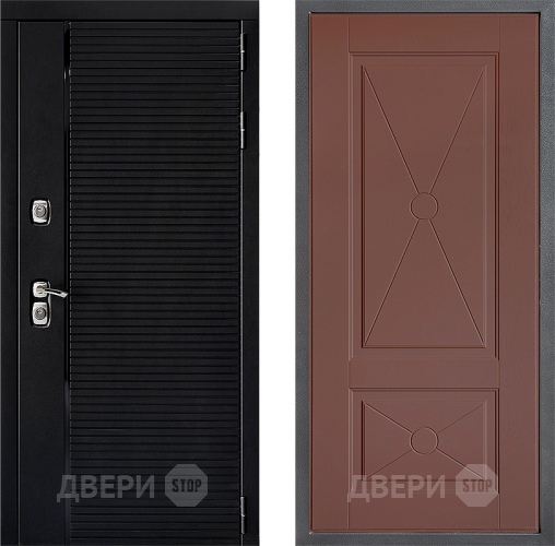 Входная металлическая Дверь Дверной континент ДК-1 ФЛ-617 Ясень шоколадный в Электрогорске