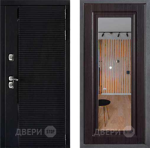 Входная металлическая Дверь Дверной континент ДК-1 ФЛЗ Зеркало Венге в Электрогорске