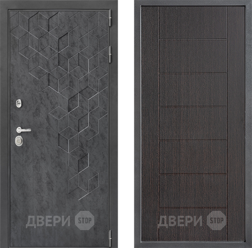 Входная металлическая Дверь Дверной континент ДК-3/713 ФЛ-Лайн Венге в Электрогорске