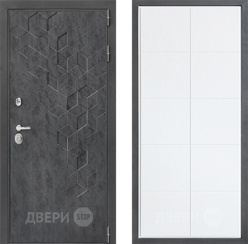 Входная металлическая Дверь Дверной континент ДК-3/713 ФЛ-Кватро Белое дерево в Электрогорске