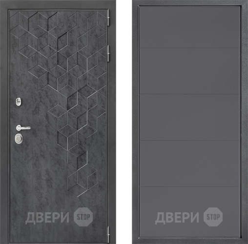Входная металлическая Дверь Дверной континент ДК-3/713 ФЛ-649 Графит софт в Электрогорске